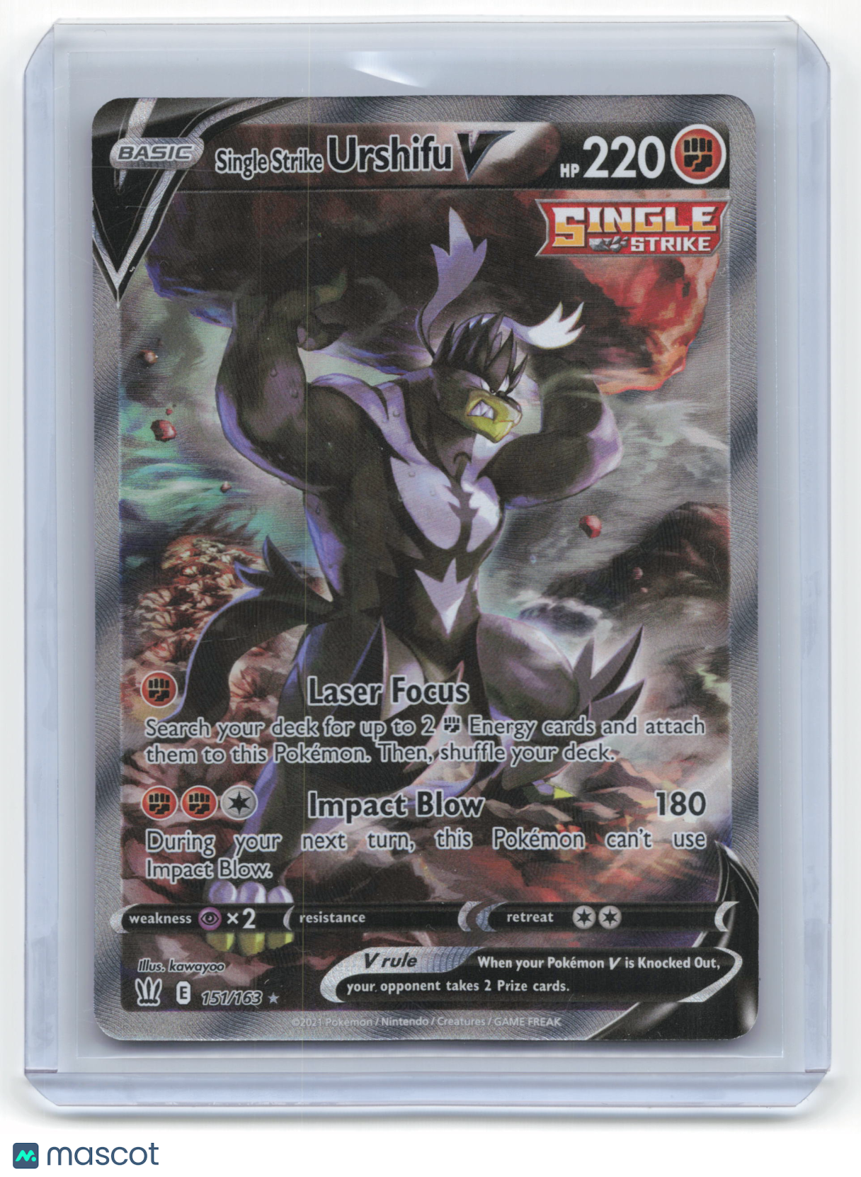 2021 Pokemon Single Strike Urshifu V Battle Styles #151/163 Near Mint