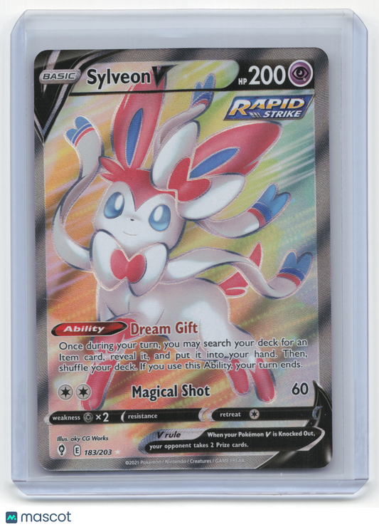 2021 Pokemon Sylveon V Evolving Skies #183/203 Near Mint