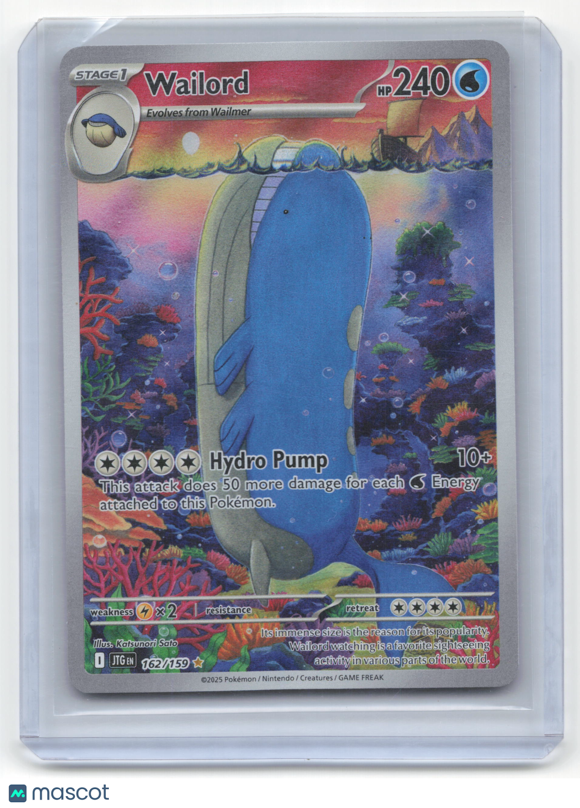 2025 Pokemon Wailord Journey Together #162/159 Near Mint