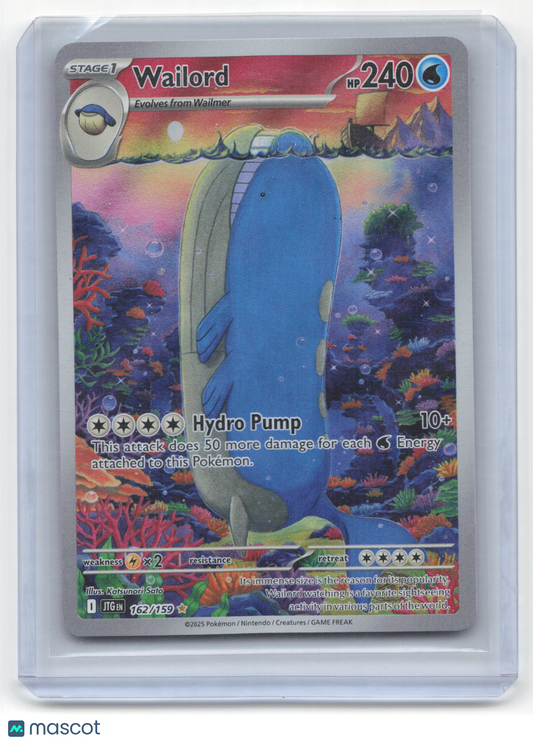 2025 Pokemon Wailord Journey Together #162/159 Near Mint