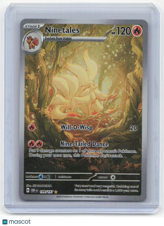 2023 Pokemon Ninetales Obsidian Flames #199/197 Near Mint