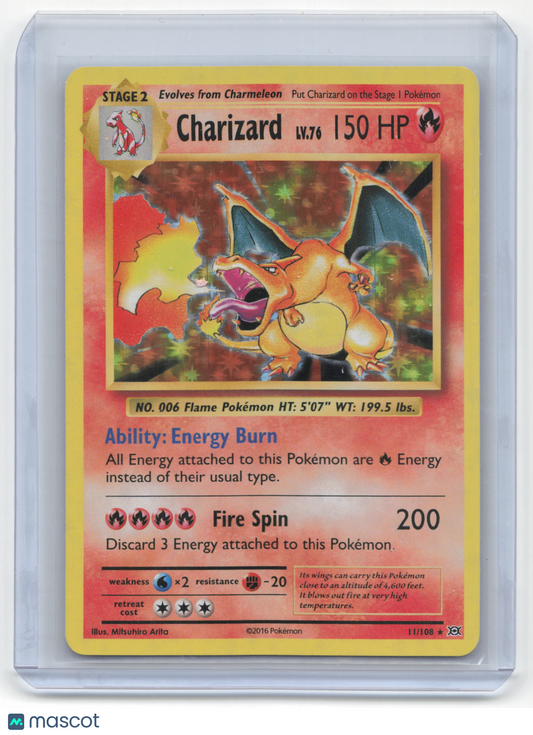 2016 Pokemon Charizard Evolutions #11/108 Near Mint