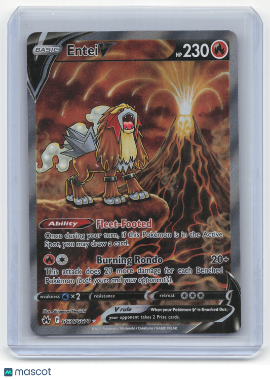 2023 Pokemon Entei V Crown Zenith: Galarian Gallery #GG36/GG70 Near Mint