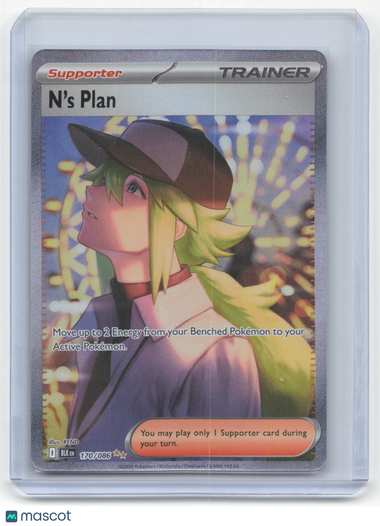 2025 Pokemon N'S Plan Black Bolt #170/86 Near Mint