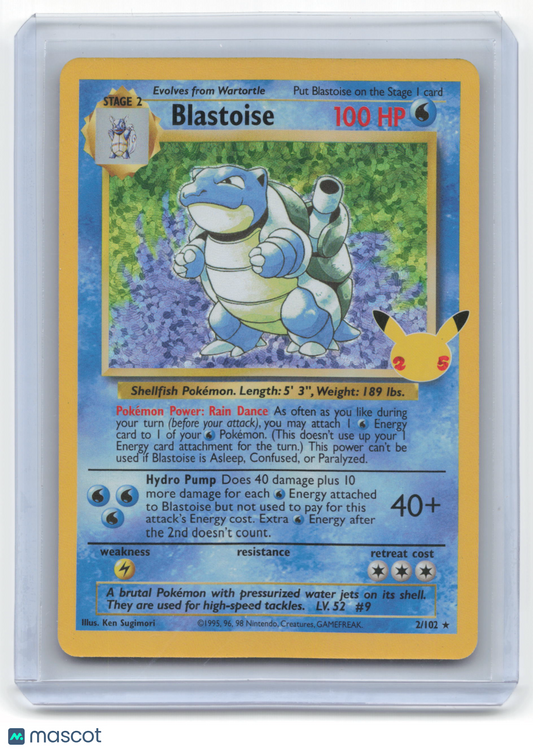 2021 Pokemon Blastoise Celebrations #2/102 Near Mint
