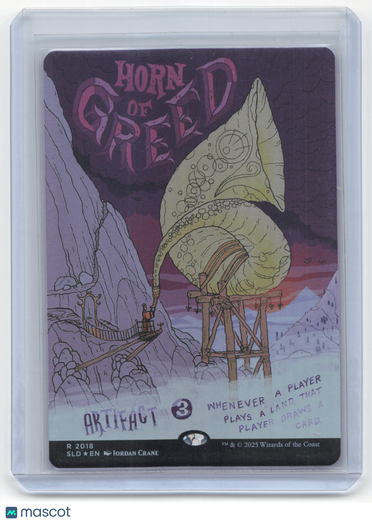 2025 Magic: The Gathering Horn of Greed Secret Lair Drop #2018 Rainbow Foil NM - Papa Joey's Collectibles