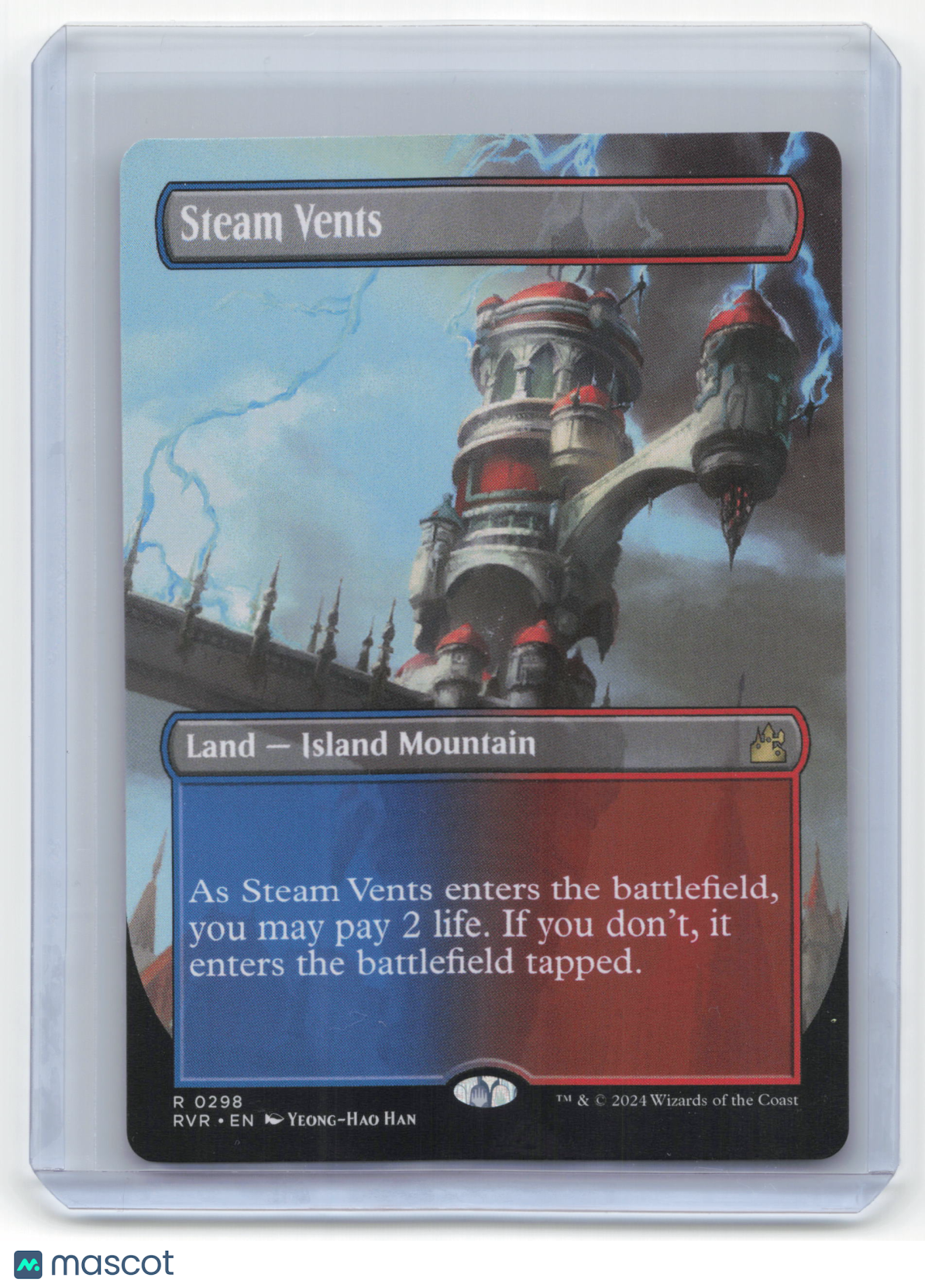 2022 Magic: The Gathering Steam Vents RVR #0298 Foil (Borderless) Near Mint - Papa Joey's Collectibles