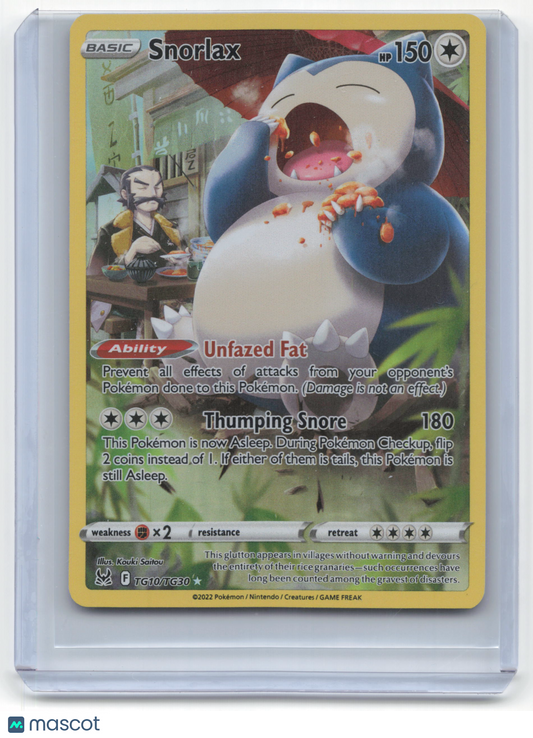 2022 Pokemon Snorlax Lost Origin: Trainer Gallery #TG10/TG30 Holo NM