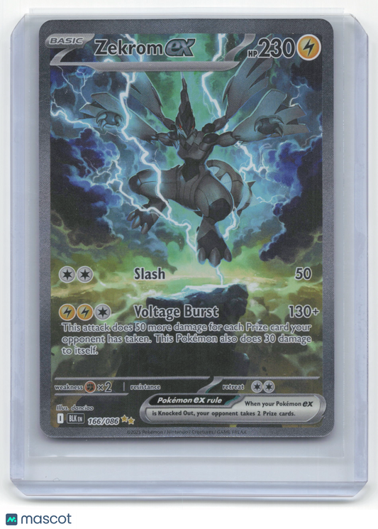 2025 Pokemon Zekrom EX Black Bolt #166/86 Holo NM - Papa Joey's Collectibles