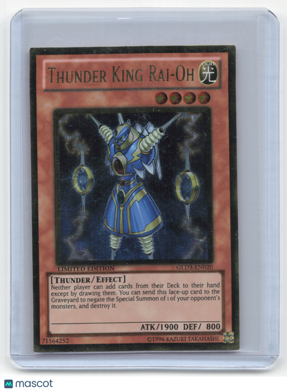 2010 Yu-Gi-Oh! Thunder King Rai-Oh Gold Series 3 GR Foil #GLD3-EN020 Limited Ed.