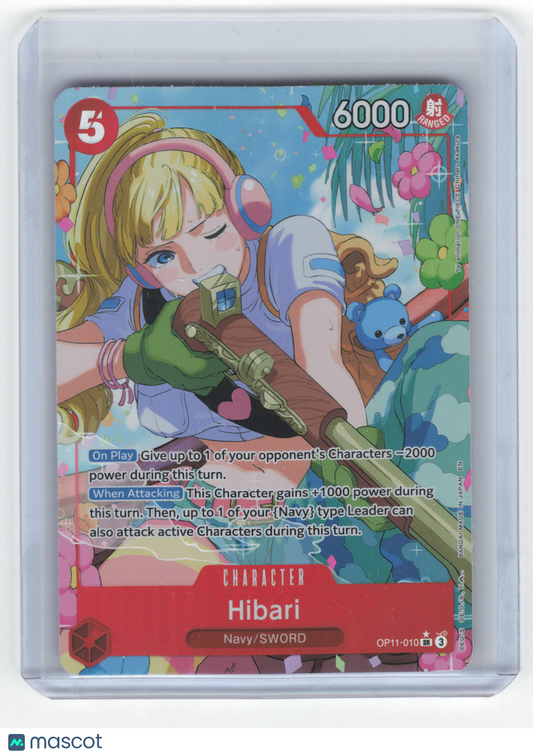 2025 One Piece Card Game Hibari Fist of Divine Speed Super Rare Foil #OP11-010
