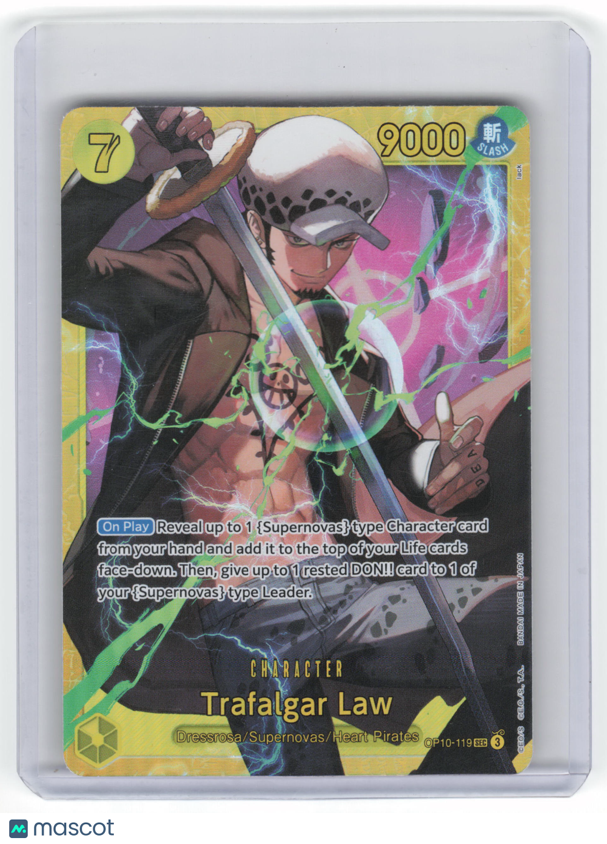 2025 One Piece Card Game Trafalgar Law Royal Blood Secret Rare Foil #OP10-119 NM