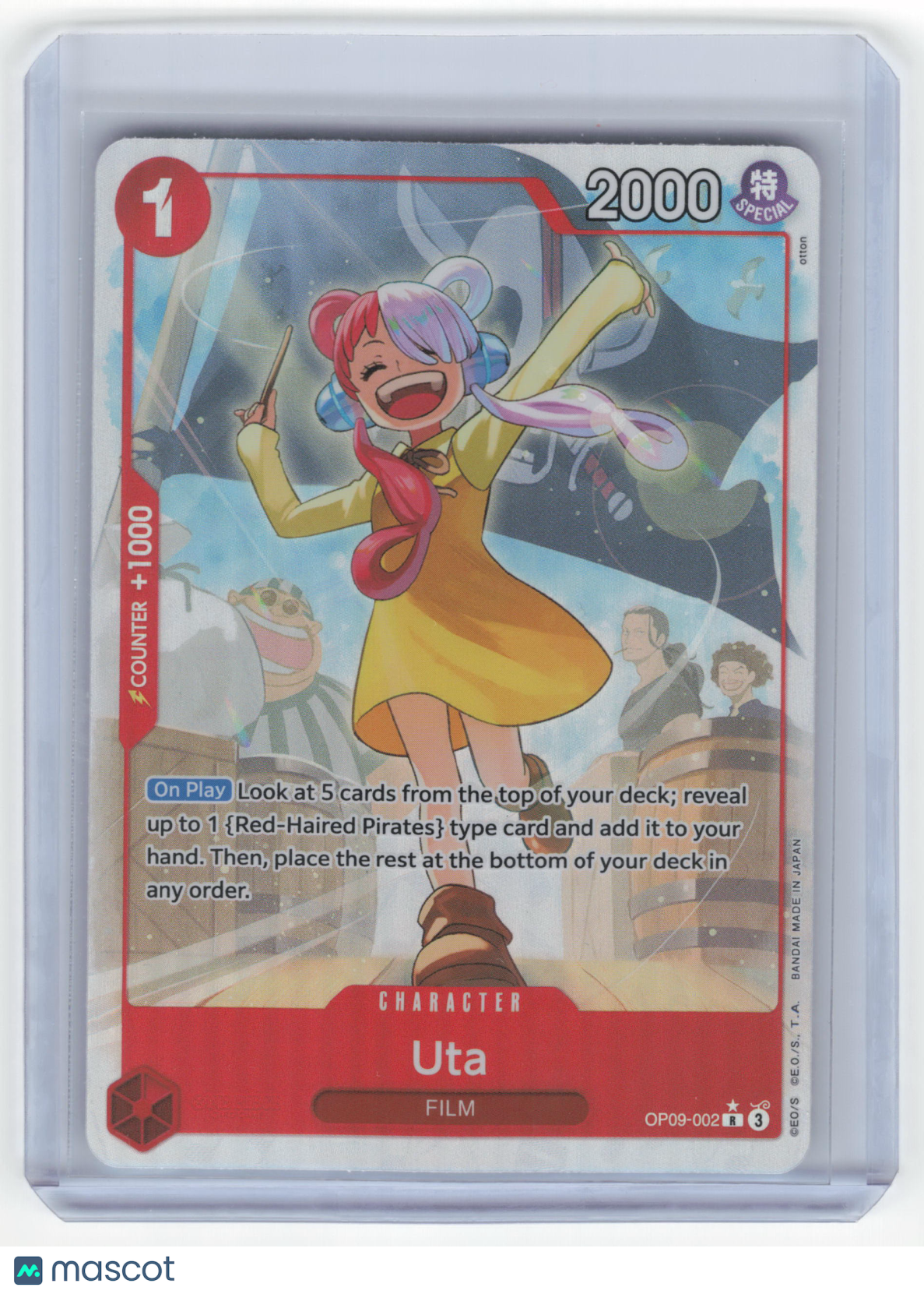 2022 One Piece Card Game Uta Emperor in the New World Rare Foil #OP09-002 NM
