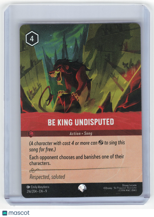 2025 Lorcana Be King Undisputed Fabled Epic Holofoil #216/204 Near Mint - Papa Joey's Collectibles