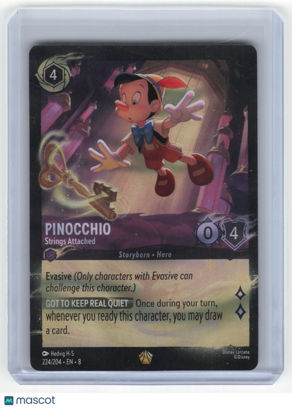 Lorcana Pinocchio, Strings Attached Palace Heist Legendary Cold Foil #224/204