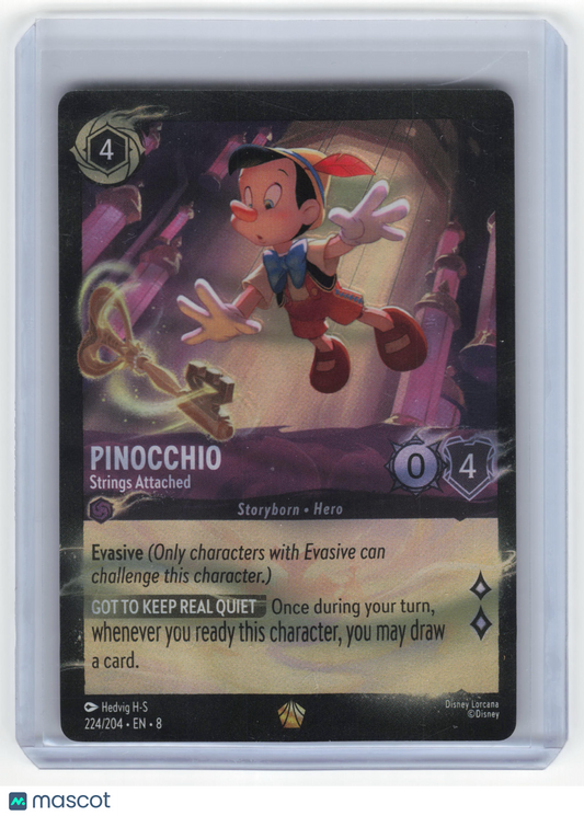 Lorcana Pinocchio, Strings Attached Palace Heist Legendary Cold Foil #224/204 - Papa Joey's Collectibles