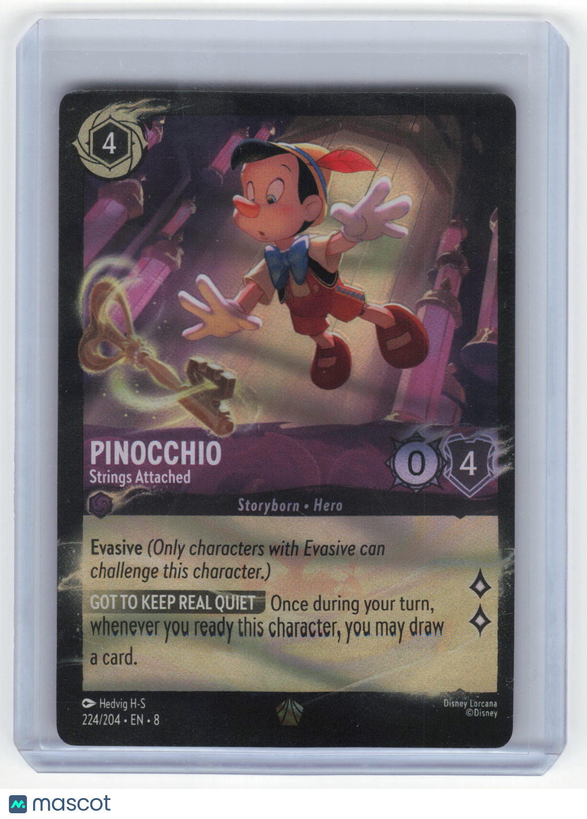 Pinokio Strings Lorcana Pinocchio, Strings Attached Palace Heist Legendary Cold Foil ...