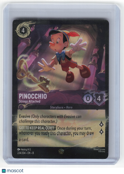 Lorcana Pinocchio, Strings Attached Palace Heist Legendary Cold Foil #224/204