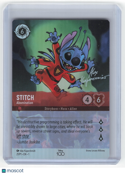 2023 Lorcana Stitch, Abomination Disney100 Promo Holofoil #21/P1 (Alt. Art) NM