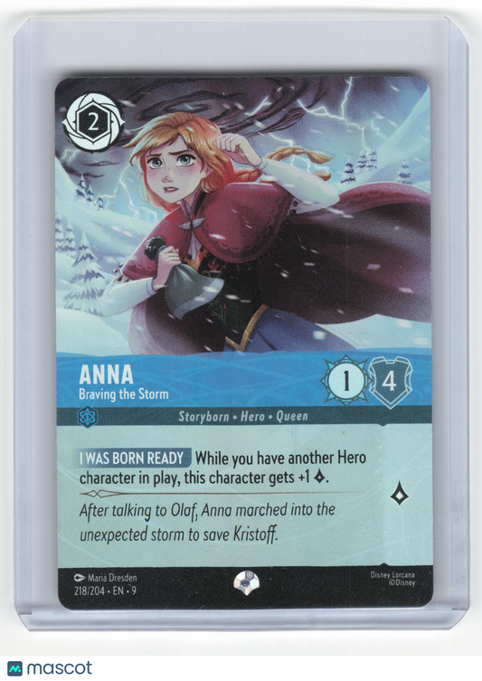 2025 Lorcana Anna, Braving the Storm Fabled Epic Holofoil #218/204 Near Mint - Papa Joey's Collectibles
