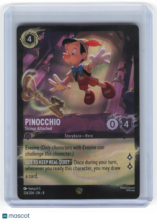 Lorcana Pinocchio, Strings Attached Palace Heist Legendary Cold Foil #224/204 NM - Papa Joey's Collectibles