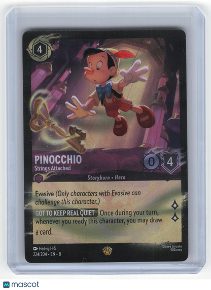 Lorcana Pinocchio, Strings Attached Palace Heist Legendary Cold Foil #224/204 NM