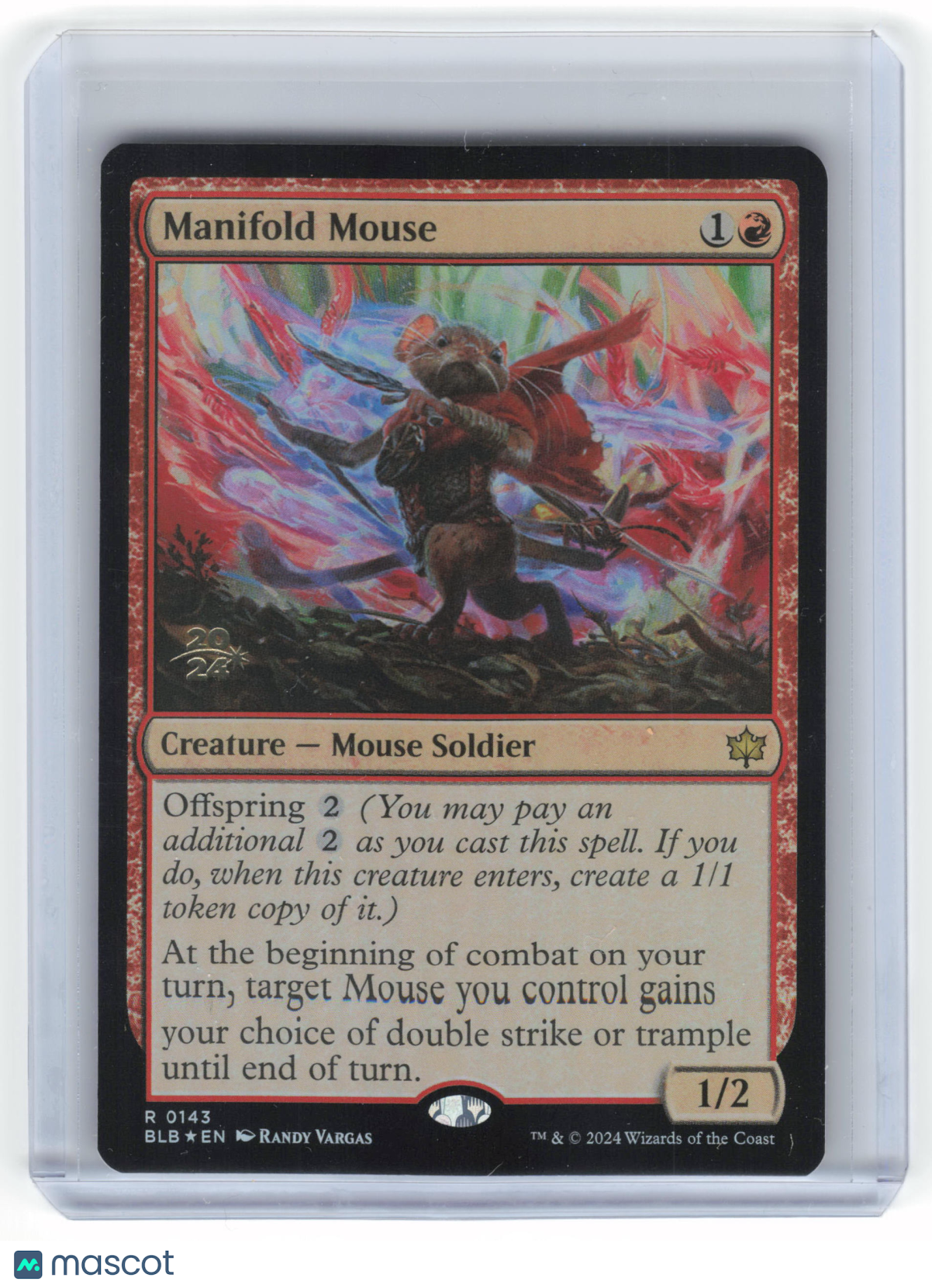 2024 Magic: The Gathering Manifold Mouse Bloomburrow Rare Holo #0143 NM - Papa Joey's Collectibles