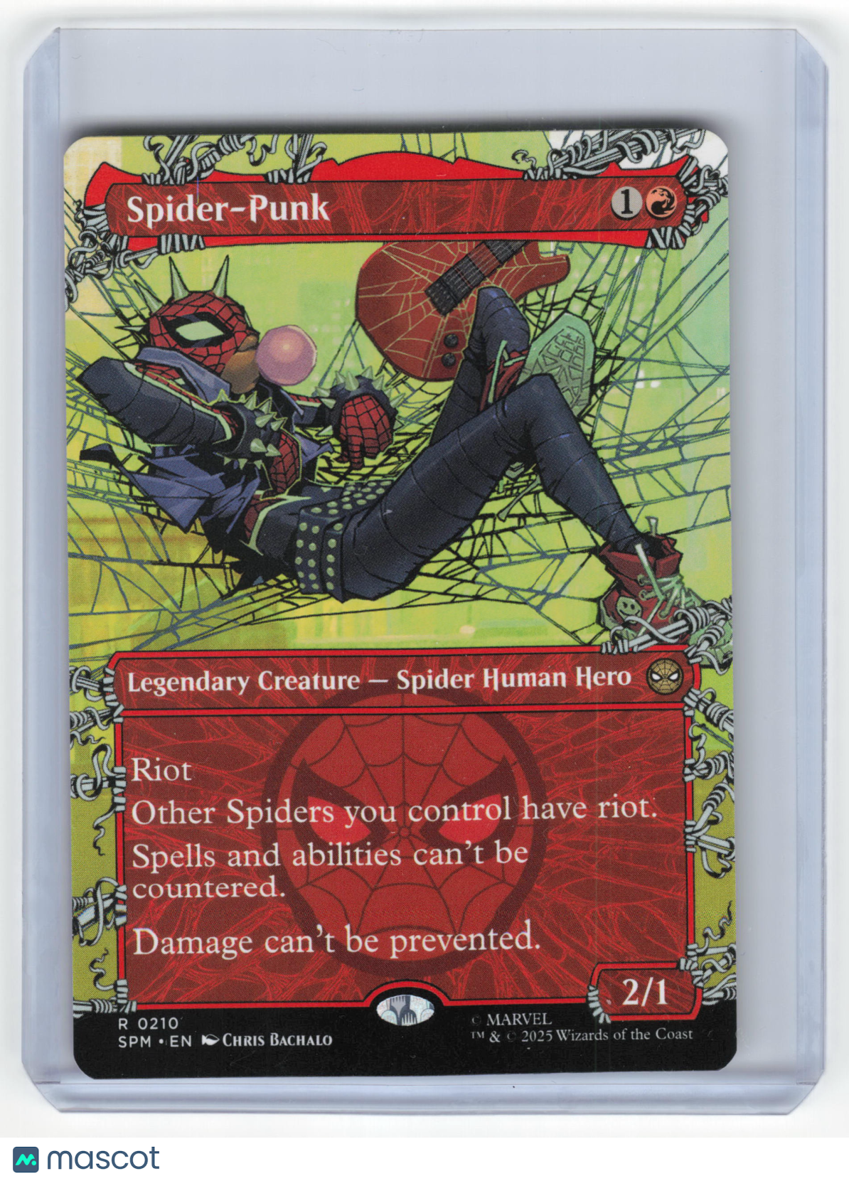 2025 Magic: The Gathering Spider-Punk Spider-Man Rare Regular #0210 Borderless - Papa Joey's Collectibles