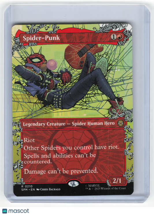 2025 Magic: The Gathering Spider-Punk Spider-Man Rare Regular #0210 Borderless - Papa Joey's Collectibles