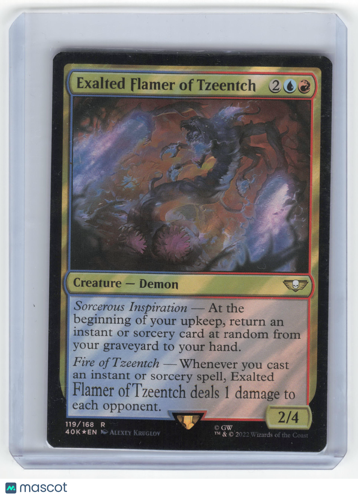 2022 MTG Exalted Flamer of Tzeentch Warhammer 40K Rare Foil #119/168 Surge Foil