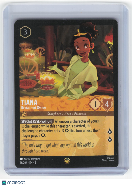 2024 Lorcana Tiana, Restaurant Owner Azurite Sea Legendary #16/204 Near Mint - Papa Joey's Collectibles