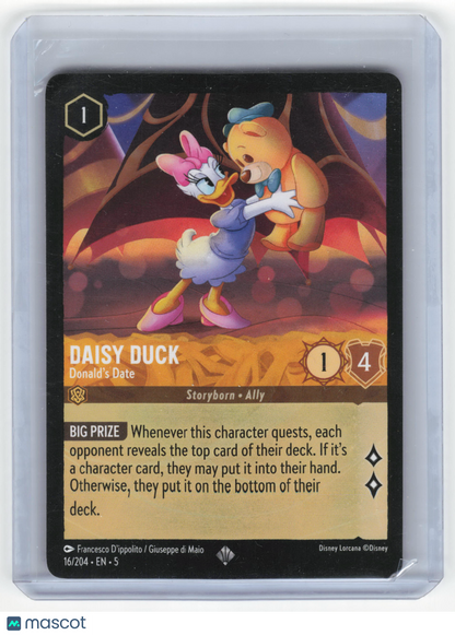 2024 Lorcana Daisy Duck, Donald's Date Shimmering Skies Super Rare #16/204 HP