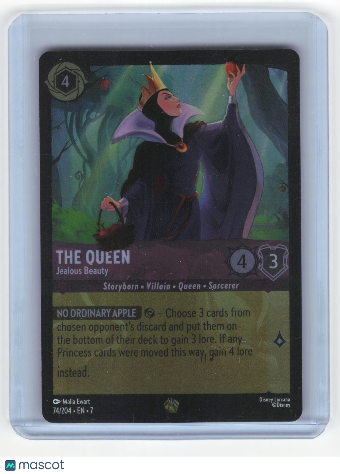 Lorcana The Queen, Jealous Beauty Archazia's Island Legendary Foil #74/204 NM - Papa Joey's Collectibles