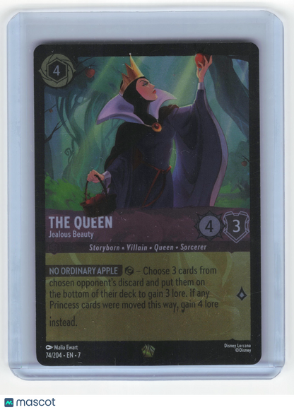 Lorcana The Queen, Jealous Beauty Archazia's Island Legendary Foil #74/204 NM