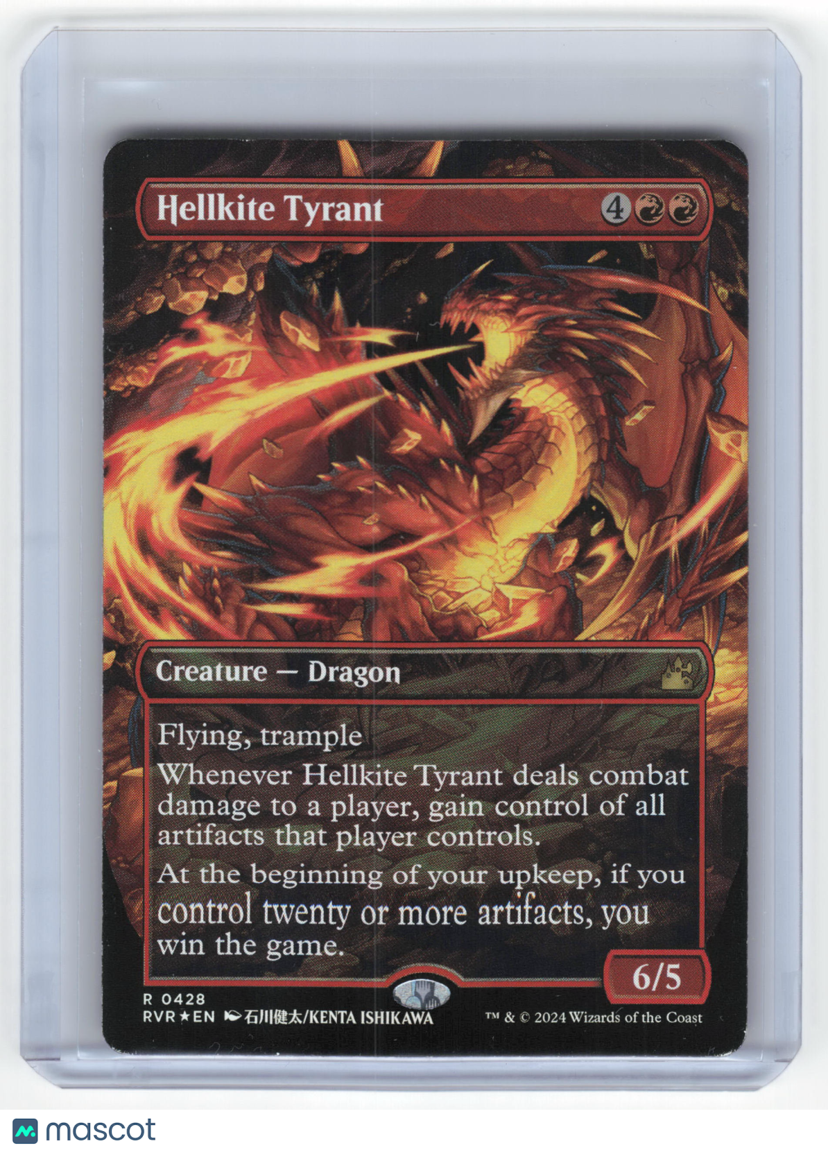 2024 Magic: The Gathering Hellkite Tyrant RVR Rare Foil #428 (Anime Borderless) - Papa Joey's Collectibles