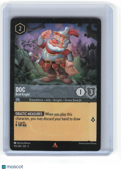 2024 Lorcana—Doc - Bold Knight #193/204 Shimmering Skies—Rare Regular