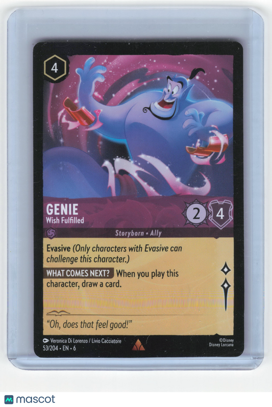 2024 Lorcana Genie - Wish Fulfilled Azurite Sea Rare Regular #53/204 - Papa Joey's Collectibles