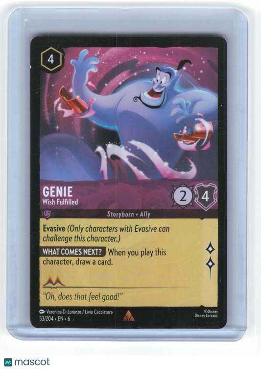 2024 Lorcana Genie - Wish Fulfullied Azurite Sea Rare Regular #53/204 - Papa Joey's Collectibles