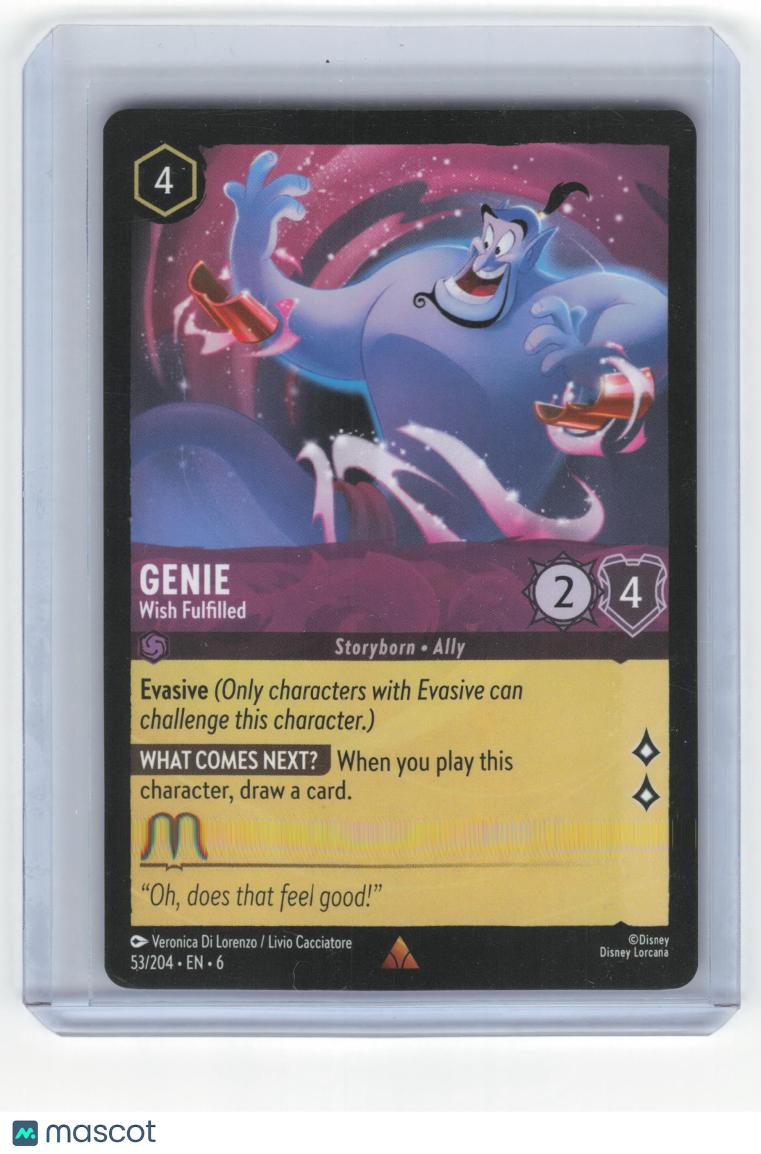 2024 Lorcana Genie - Wish Fulfilled Azurite Sea Rare Regular #53/204 - Papa Joey's Collectibles