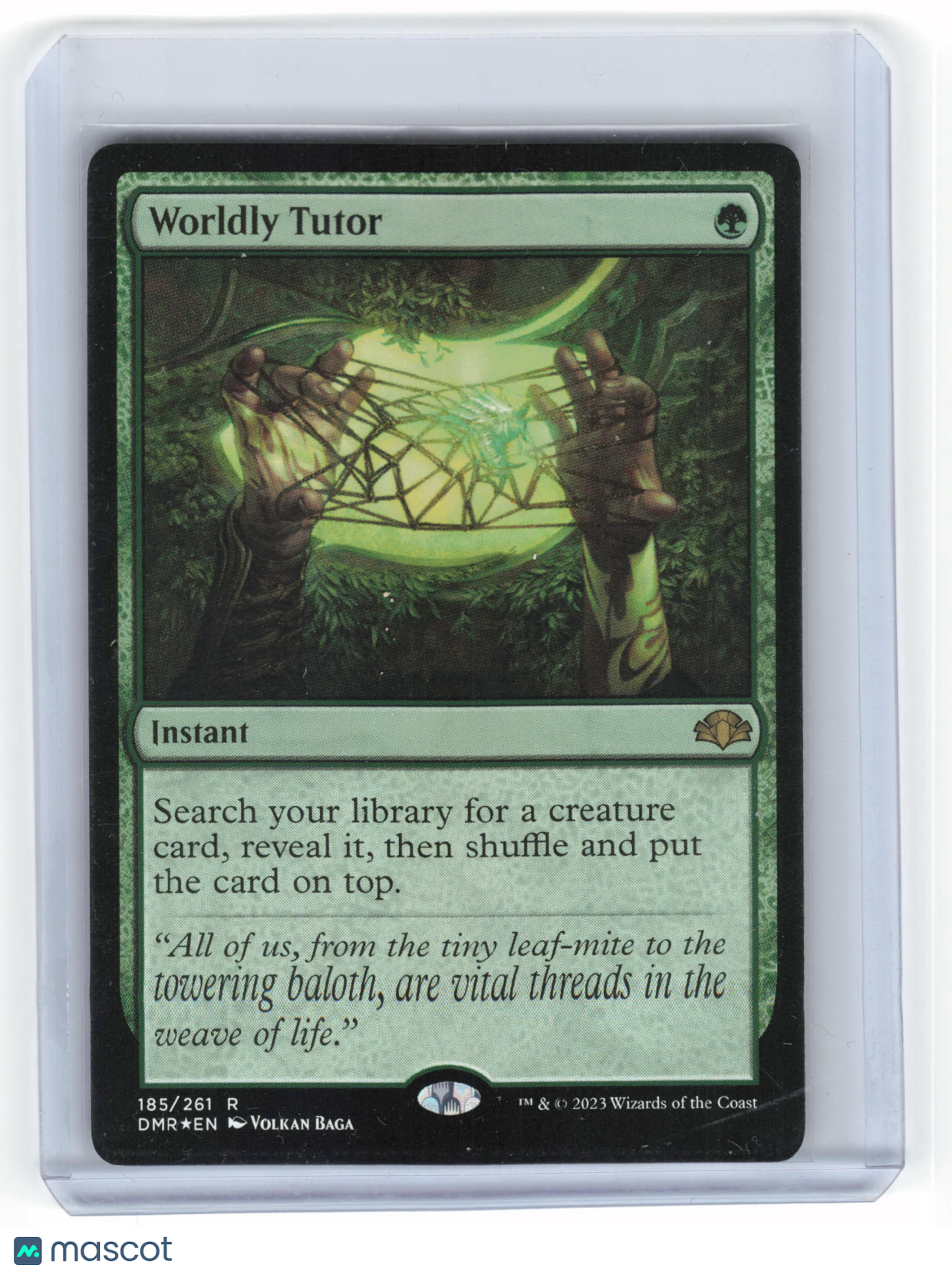 2023 Magic: The Gathering Worldly Tutor Dominaria Remastered Rare Foil #185