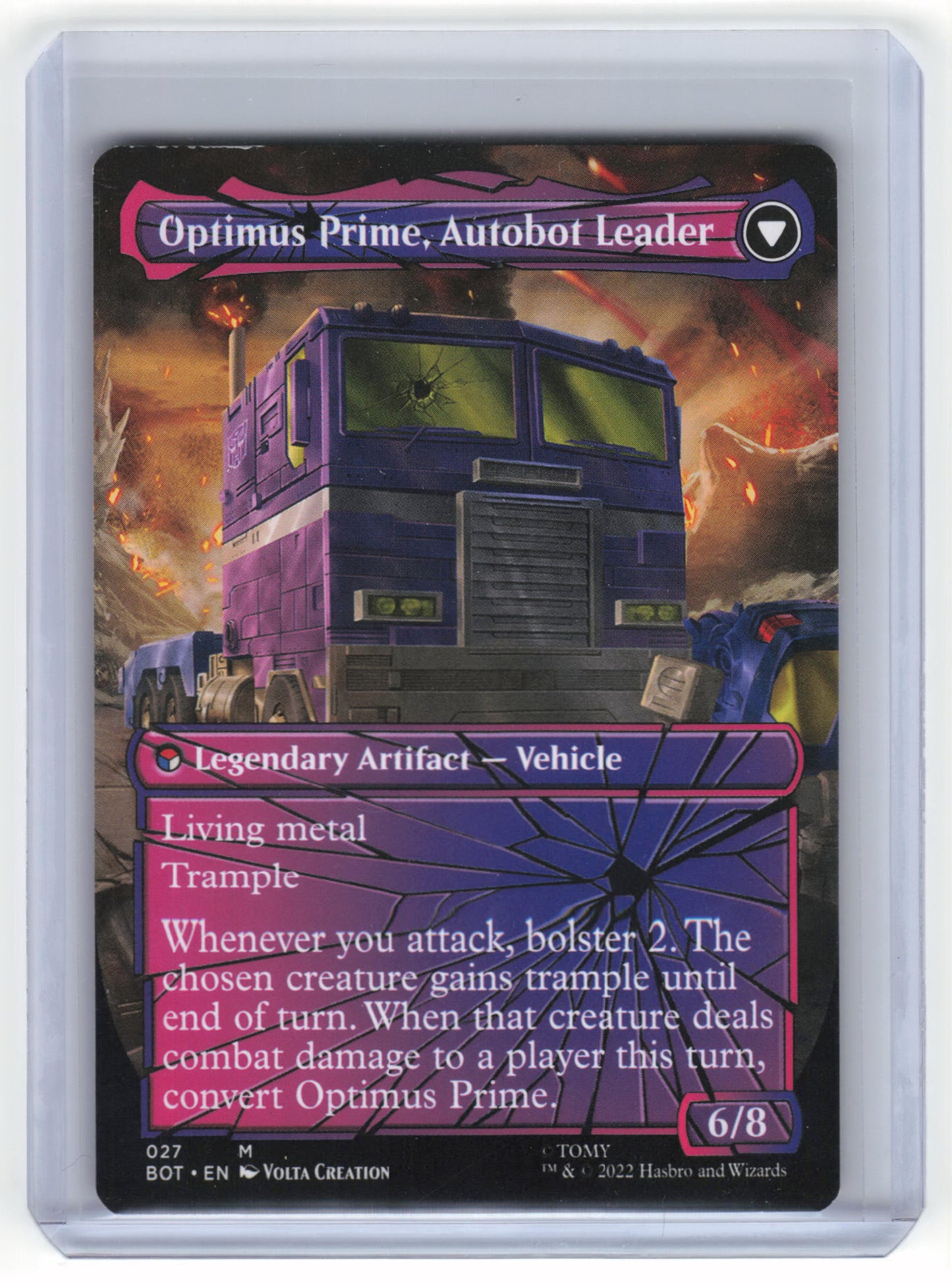 2022 MTG Optimus Prime, Hero Transformers Mythic Regular #027 Borderless