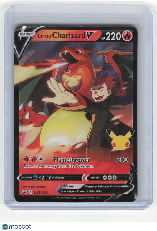 2021 Pokemon Lance's Charizard V SWSH Black Star Promo Holo #133