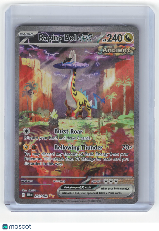 2024 Pokemon Raging Bolt EX Temporal Forces Special Illustration Rare #208/162