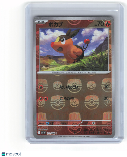 2025 Pokemon Tepig SV11W: White Flare Reverse Holo #11/86 Japanese Master Ball