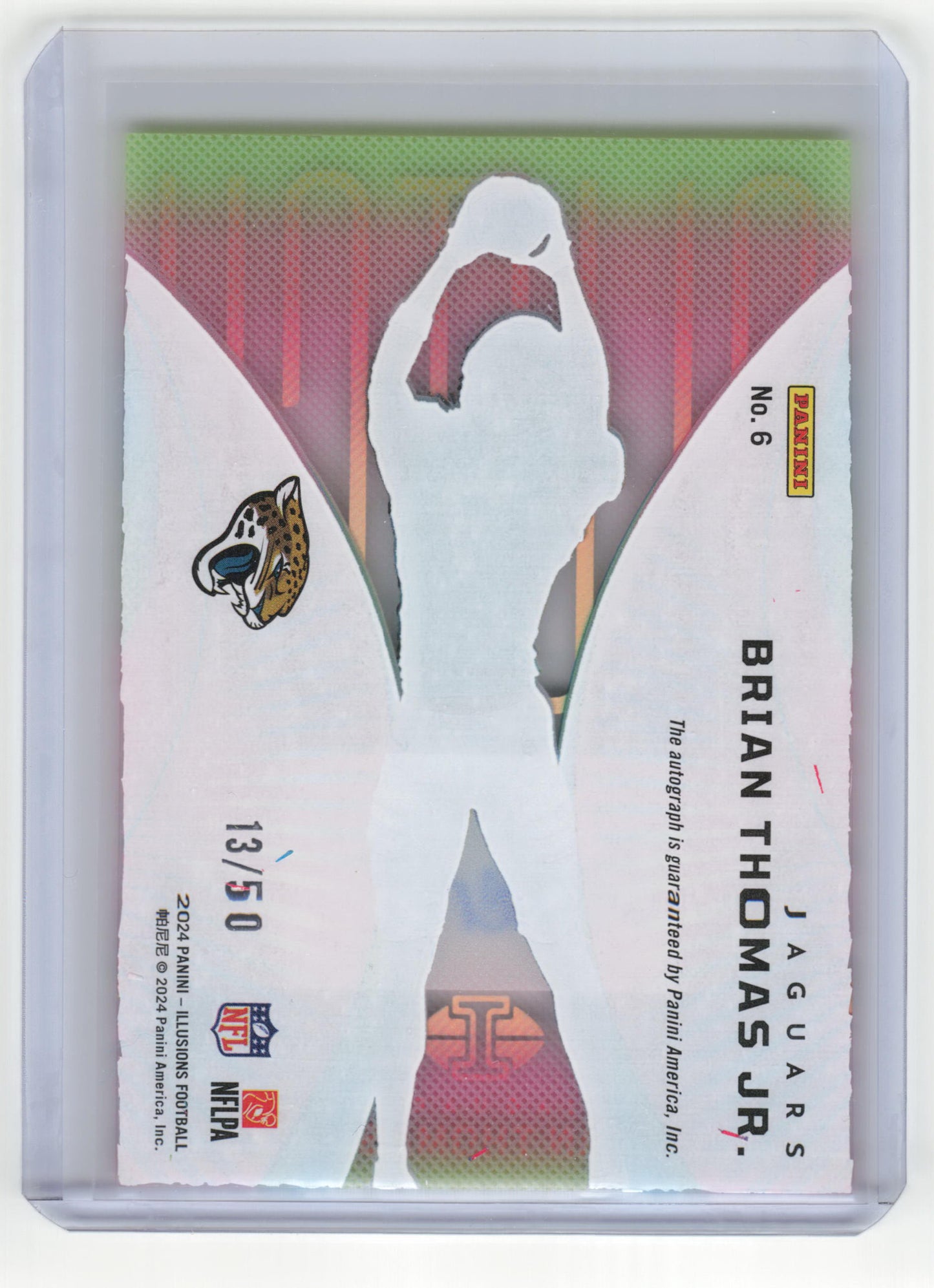 2024 Panini Illusions Clutch Football Brian Thomas Jr. Auto RC 13/50 #No. 6 VG