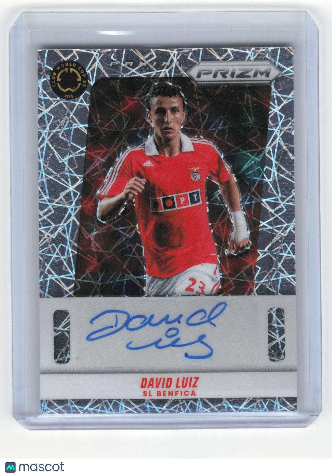 2025 Panini Prizm Soccer David Luiz Autograph Lazer Prizm #FA-DL Near Mint