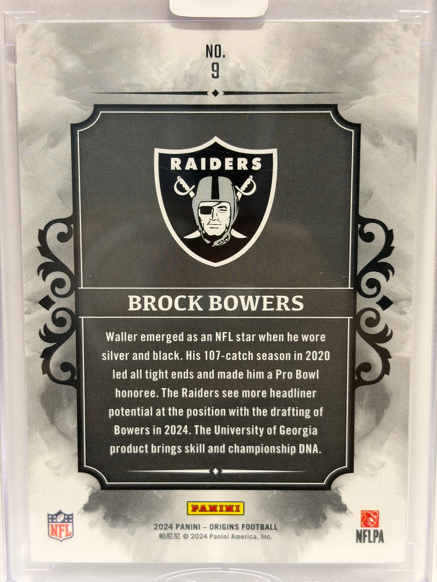 2024 Panini Origins Pedigree Football Brock Bowers Case Hit RC #9 Near Mint