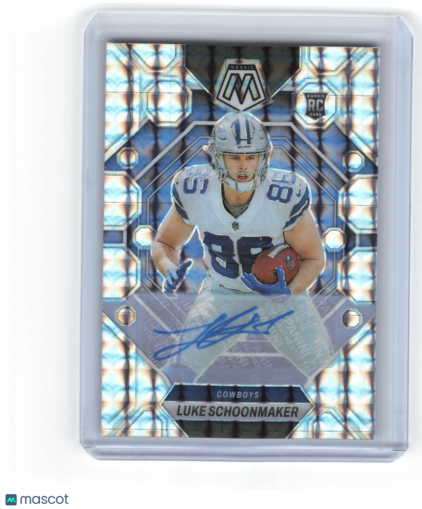 2023 Panini Mosaic Football Luke Schoonmaker RC Silver Prizm #344 Near Mint