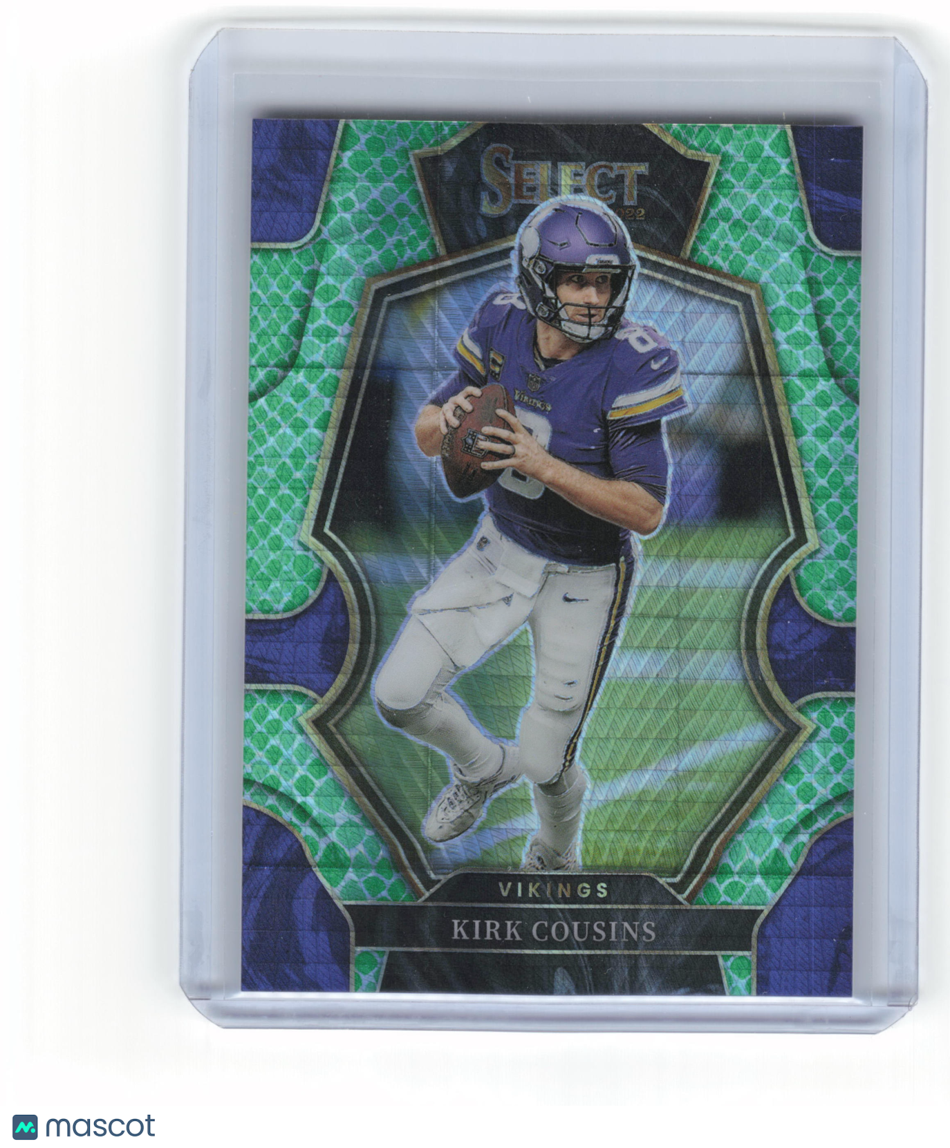 2023 Panini Select Prizm Football Kirk Cousins 37/89 Green Hyper #164 Near Mint