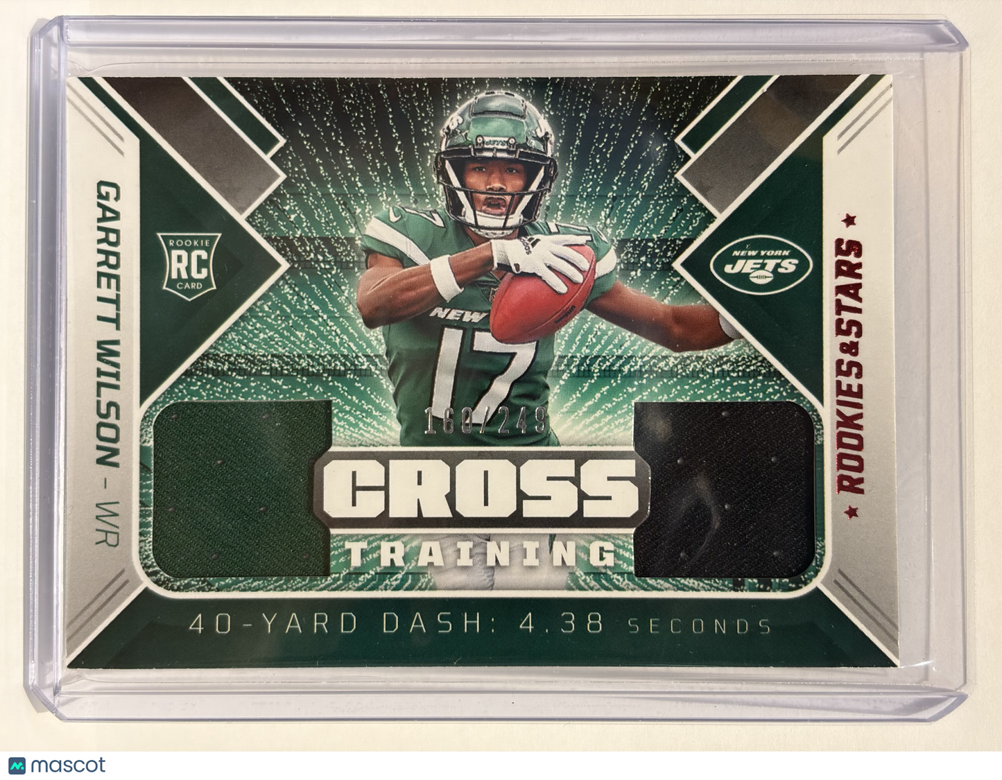 2022 Panini Rookies & Stars Football Garrett Wilson Patch 160/249 RC #CT-GW NM